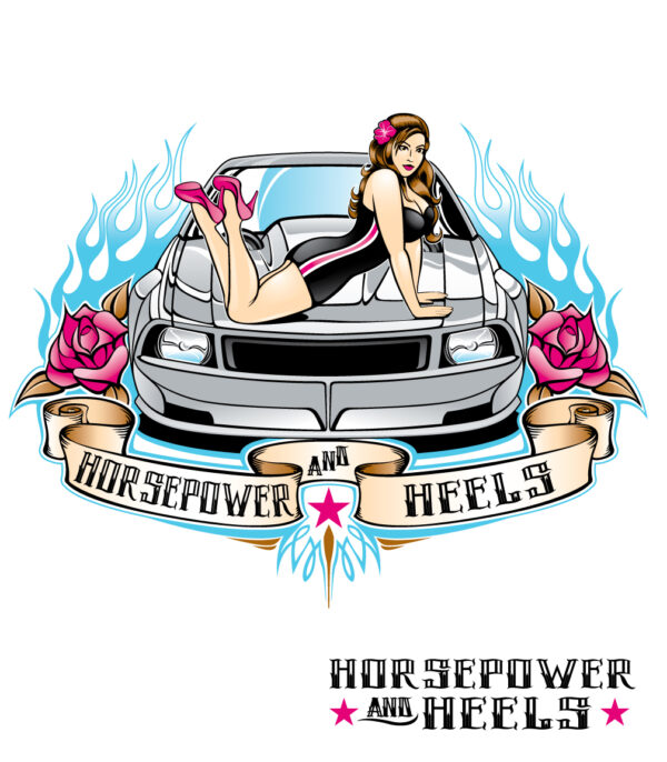 horsepower and heels pin-up