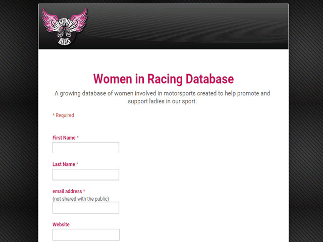 Women Racing Database