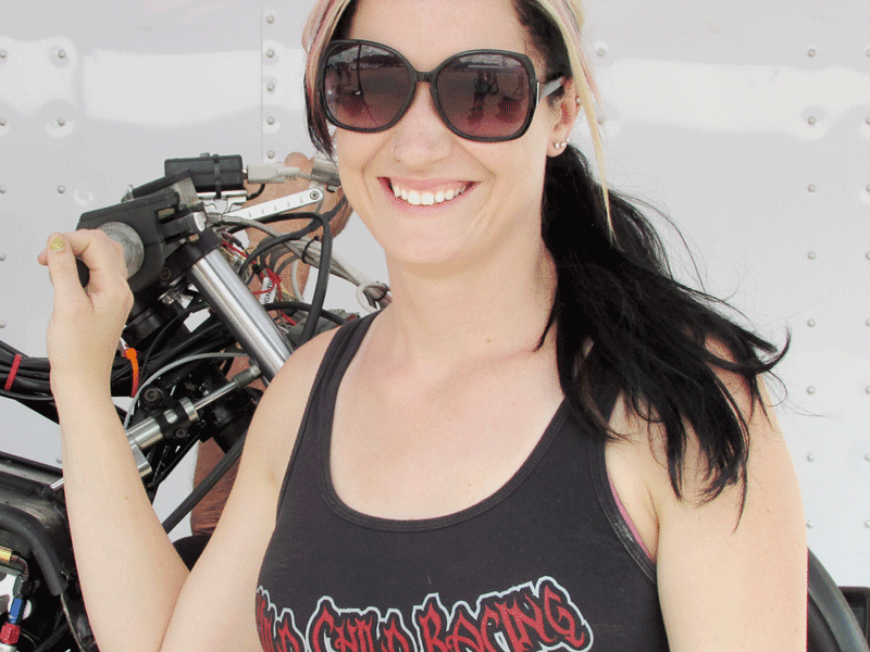 A relaxed pace for Pro Stock Motorcyle's Katie Sullivan