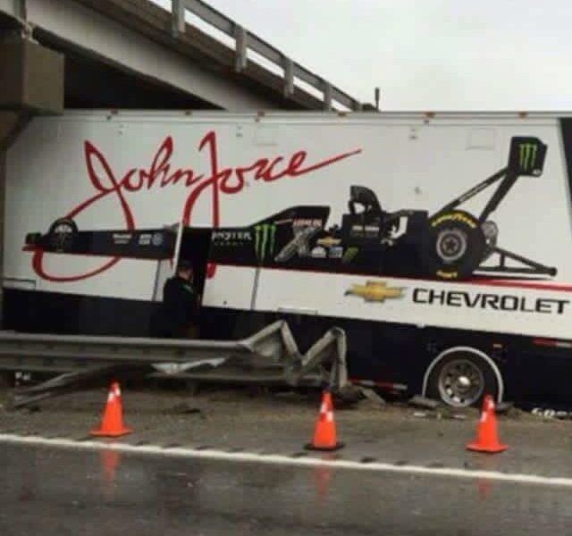 Brittany Force Transporter Wreckage