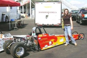Courtney Mageau finishes 2nd in Junior Dragster