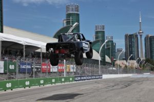 Stadium Super Truck jump by Sara Price