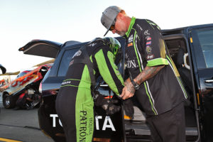 Alexis Dejoria injured in first round accident