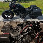 Before / After of customizing a motorcycle with simple vinyl graphics